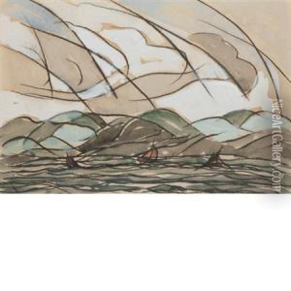 Sea, Sky, Land Oil Painting - Arthur Garfield Dove