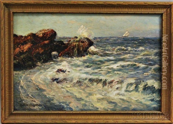 Incoming Tide, Nahant Oil Painting - Alfred Addy