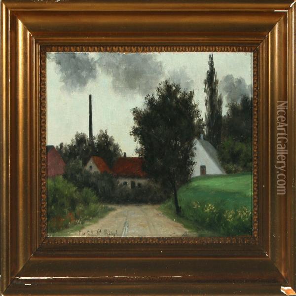 Scenery From Ruds Vedby Oil Painting - Marie Luplau
