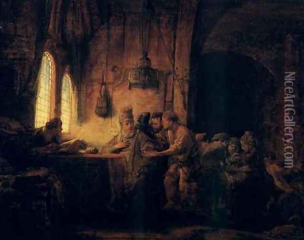 Parabole Des Ouvriers De La Onzieme Heure,st Peters~ea5 1637 Oil Painting - Rembrandt Van Rijn