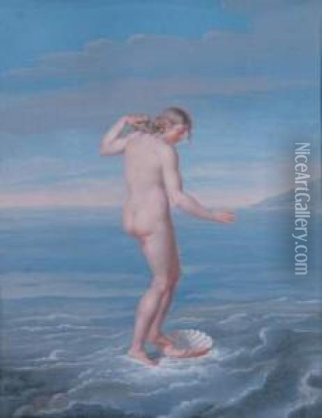 La Naissance De Venus Oil Painting - Michaelangelo Maestri