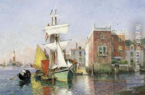 Venice Oil Painting - Gaston-Marie-Anatole Roullet