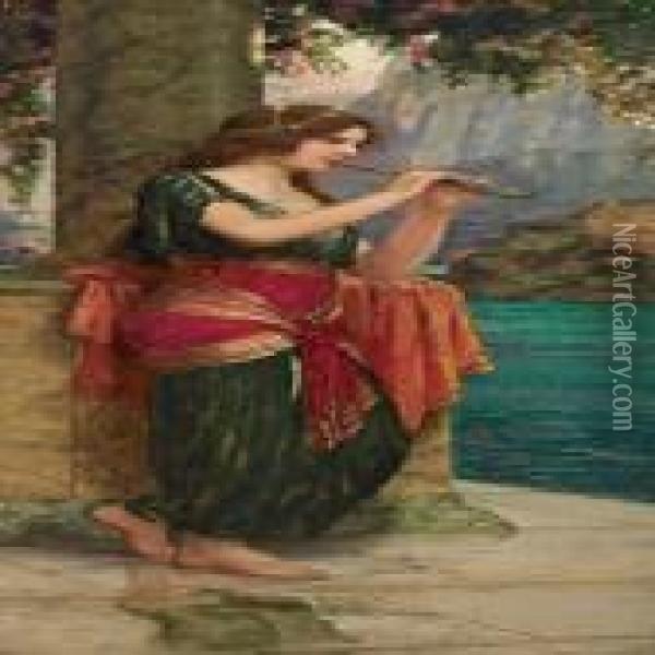The Flute Player Oil Painting - Aby Altson