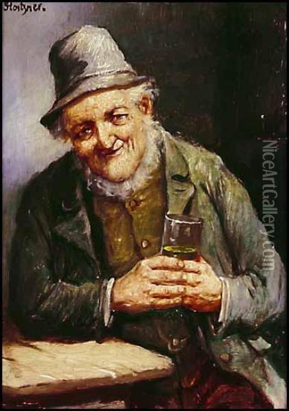 The Happiest Hour Oil Painting - Carl Siegfried Stoitzner