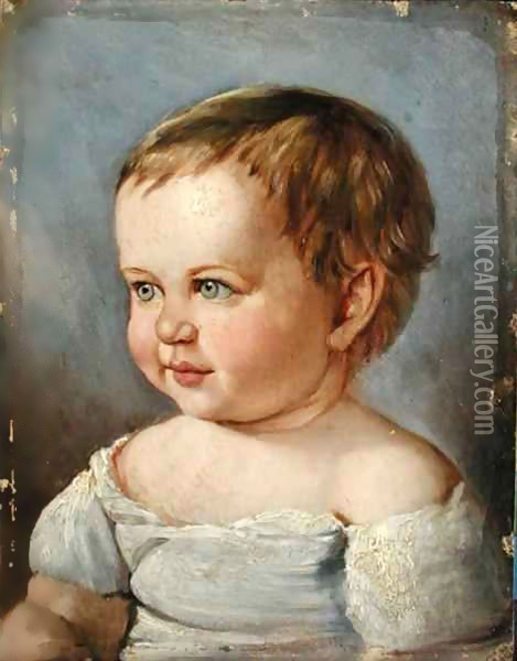 Portrait of a Child 2 Oil Painting - Louis Asher