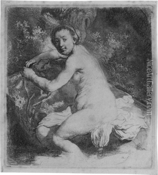 Diana At The Bath Oil Painting - Rembrandt Van Rijn
