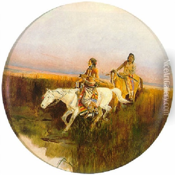 The Advance Guard Oil Painting - Charles Marion Russell