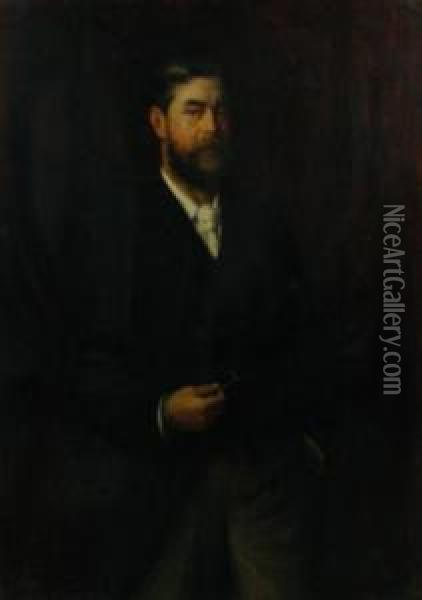 Portrait Of John Thewlis Johnson Oil Painting - John Pettie