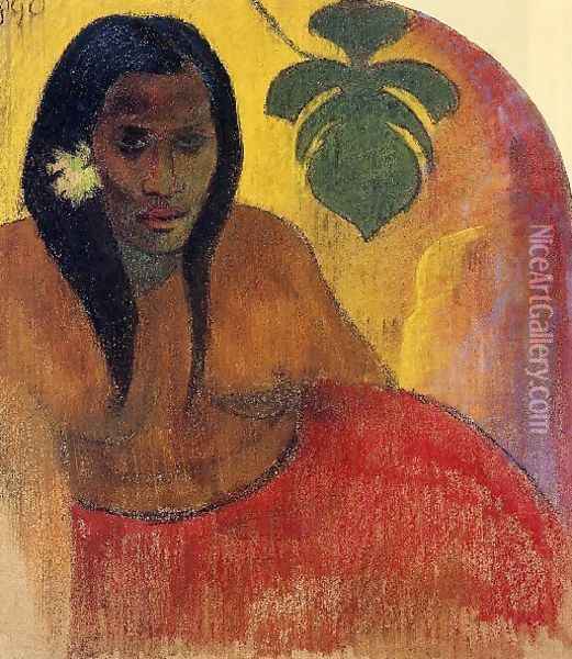 Tahitian Woman Oil Painting - Paul Gauguin