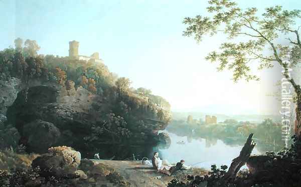 Classical Landscape: View on the Arno Oil Painting - Richard Wilson