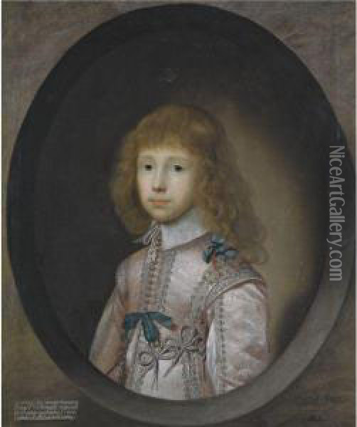 Portrait Of Robert, Lord Bruce, Later 2nd Earl Of Elgin And 1stearl Of Ailesbury (1626-1685) Oil Painting - Cornelius Jonson