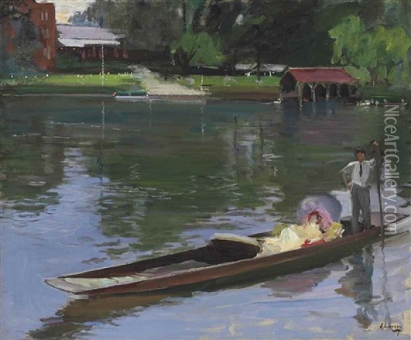 A Summer Evening - The Thames Oil Painting - John Lavery