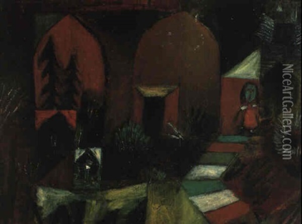 Kind Als Einsiedler Oil Painting - Paul Klee