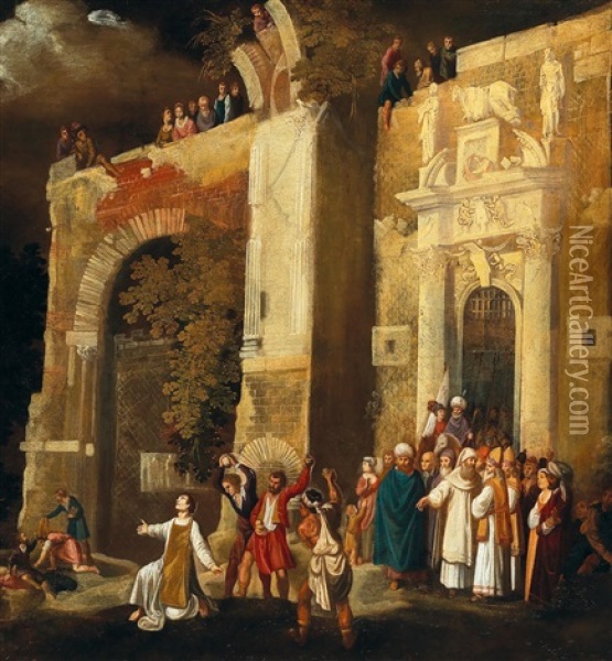 The Martyrdom Of Saint Stephanus Oil Painting - Francois de Nome