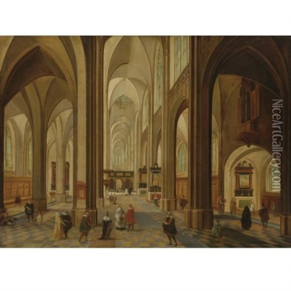 Interior Of A Church Oil Painting - Peeter Neeffs the Elder