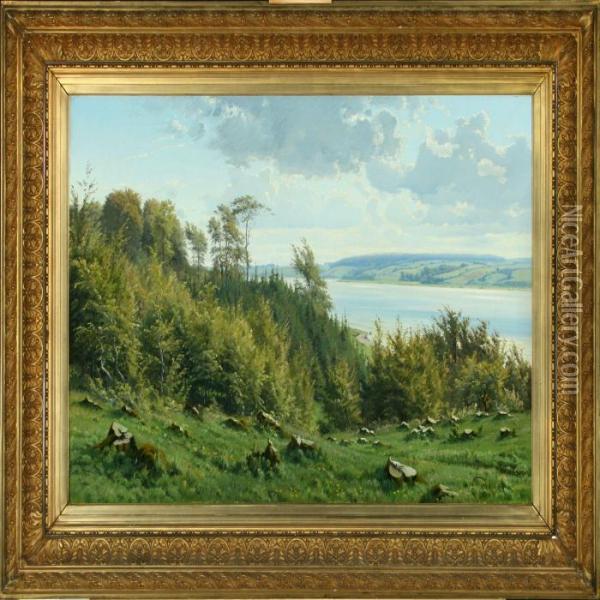 Summer Landscape Oil Painting - Johannes Boesen