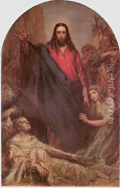 Resurrection of Lazarus Oil Painting - Jan Matejko