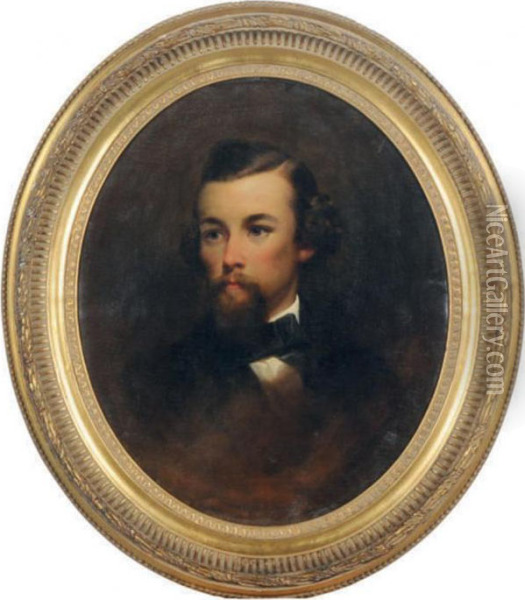 Portrait Of A Gentleman Oil Painting - Samuel B. Waugh