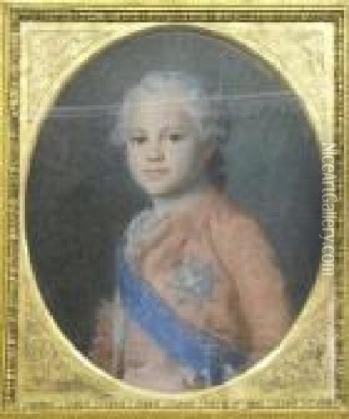 Portrait Of A Boy Said To Be Philippe, Duc D'anjou Oil Painting - Joseph Boze