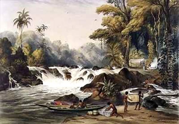 Christmas Cataract on the River Berbice Oil Painting - Charles Bentley