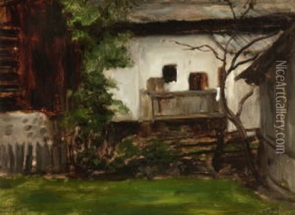 Bauernhaus In Brixlegg Oil Painting - Nikolaus Gysis