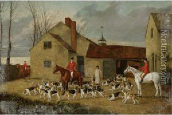 Starting Out For The Hunt Oil Painting - Frank Paton