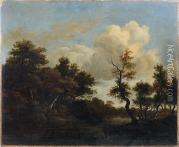 Paysage Boise Traverse Par Une Riviere Oil Painting - Jacob Salomonsz van Ruysdael