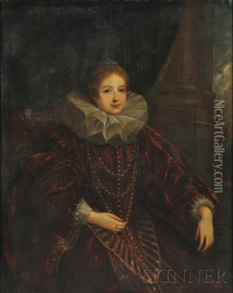 Portrait Of Marguerite Of Parma Oil Painting - Claudio Coello