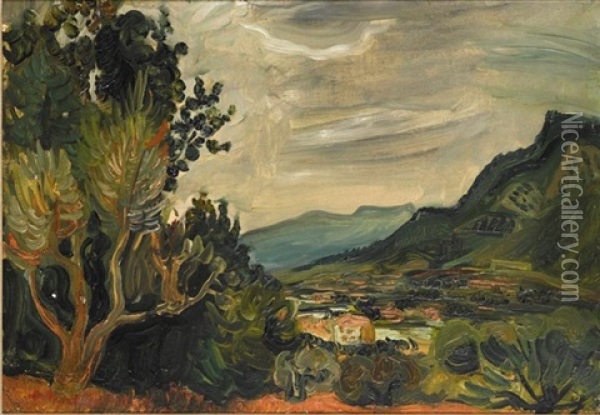 Paysage Dordogne Oil Painting - Abraham Mintchine