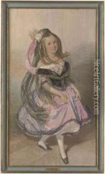 Portrait Of Lady Gwendolen Herbert Oil Painting - Thomas Sampson
