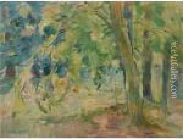 Le Bois Du Mesnil Oil Painting - Berthe Morisot