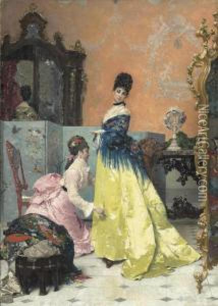 The Fitting Oil Painting - Alfred Stevens