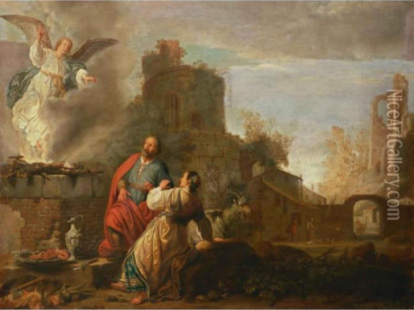 The Sacrifice Of Manoah Oil Painting - Claes Cornelisz Moeyaert