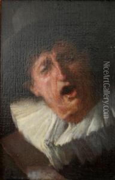 A Singing Cavalier Oil Painting - John Wainwright