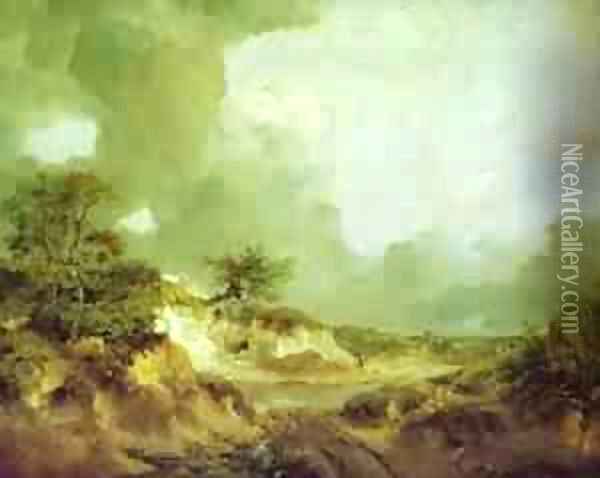 Landscape With Sandpit 1746-1747 Oil Painting - Thomas Gainsborough