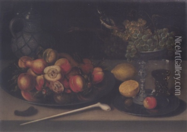Nature Morte Aux Fruits Oil Painting - Pieter Binoit