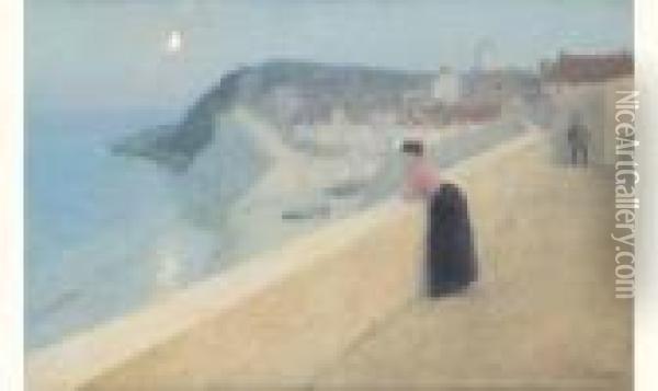 < Reverie En Bretagne >. Oil Painting - Lionel Walden
