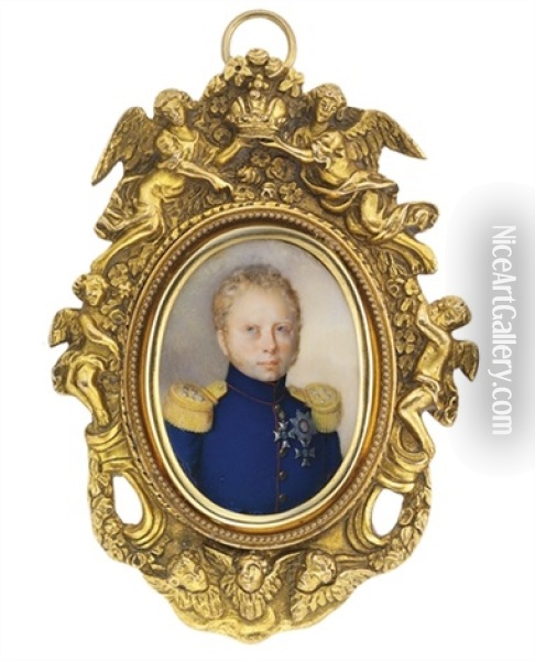 King William I Of Wurttemberg Oil Painting - Johann Michael Holder