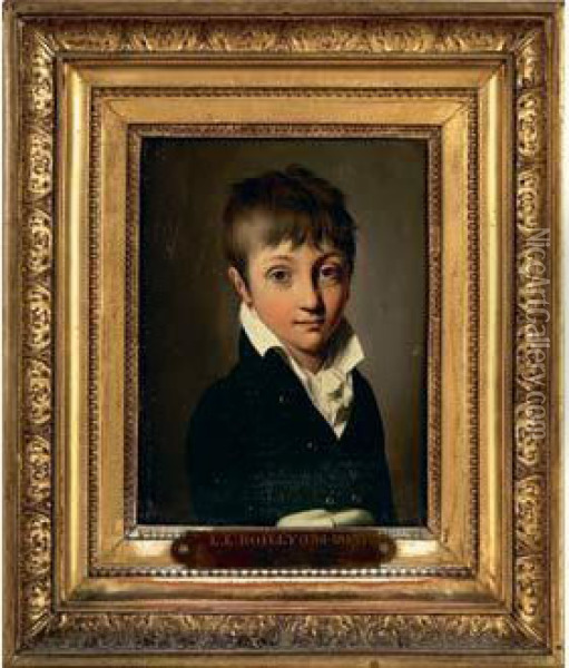 Portrait D'hector Napoleon Soult, Marquis De Dalmatie, Vers L'age De Dix Ans Oil Painting - Louis Leopold Boilly