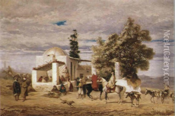 Orientaliskt Motiv Oil Painting - Adolphe Aze