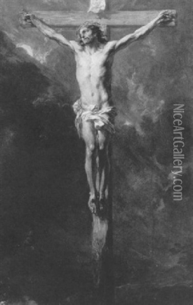 Christ On The Cross Oil Painting - Michael Willmann