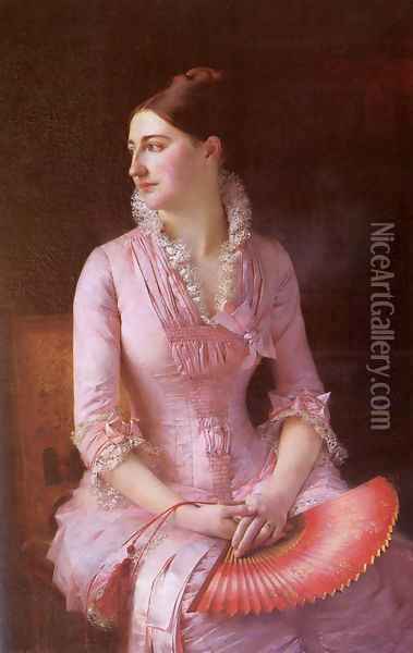 Portrait of Anne-Marie Dagnan Oil Painting - Gustave Claude Etienne Courtois