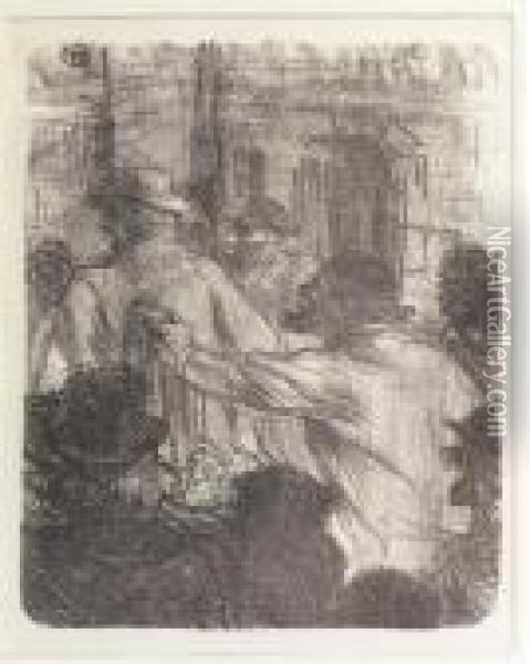 Au Pied De Sinai: Five Plates Oil Painting - Henri De Toulouse-Lautrec