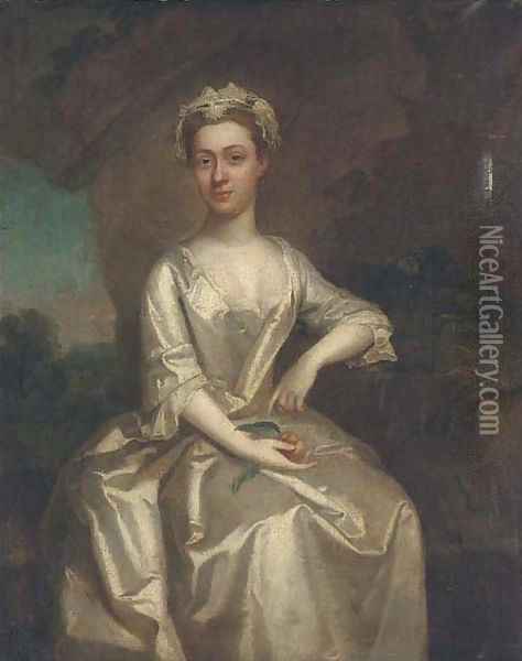 Portrait of a lady Oil Painting - Hamlet Winstanley