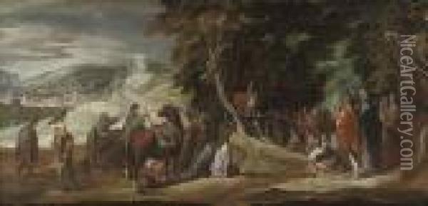 The Predication Of The Baptist Oil Painting - Abraham Bloemaert
