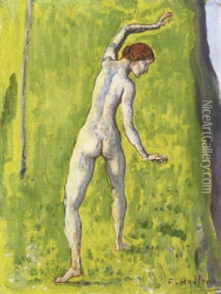 Femme Nue De Dos - La Folie De L'abime - Der Abgrund Oil Painting - Ferdinand Hodler