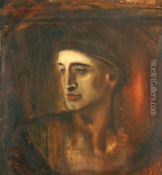 Bildnis Des Jungen Dante Oil Painting - Leo Samberger