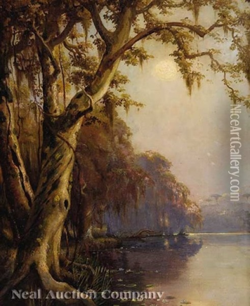 Morning On The Bayou Oil Painting - Joseph Rusling Meeker