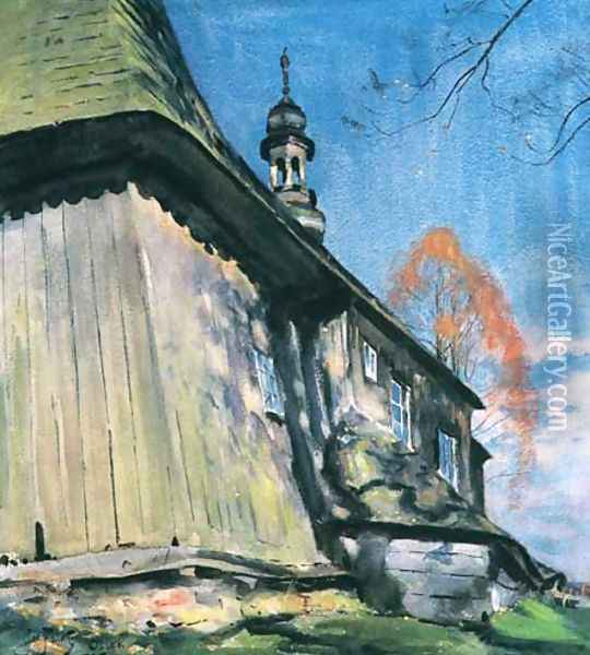 Church in Osiek Oil Painting - Julian Falat