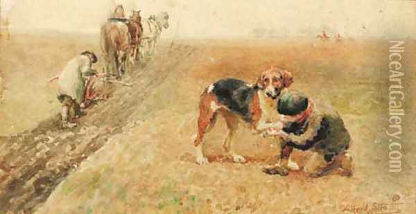 A trusted friend Oil Painting - Alfred William Strutt